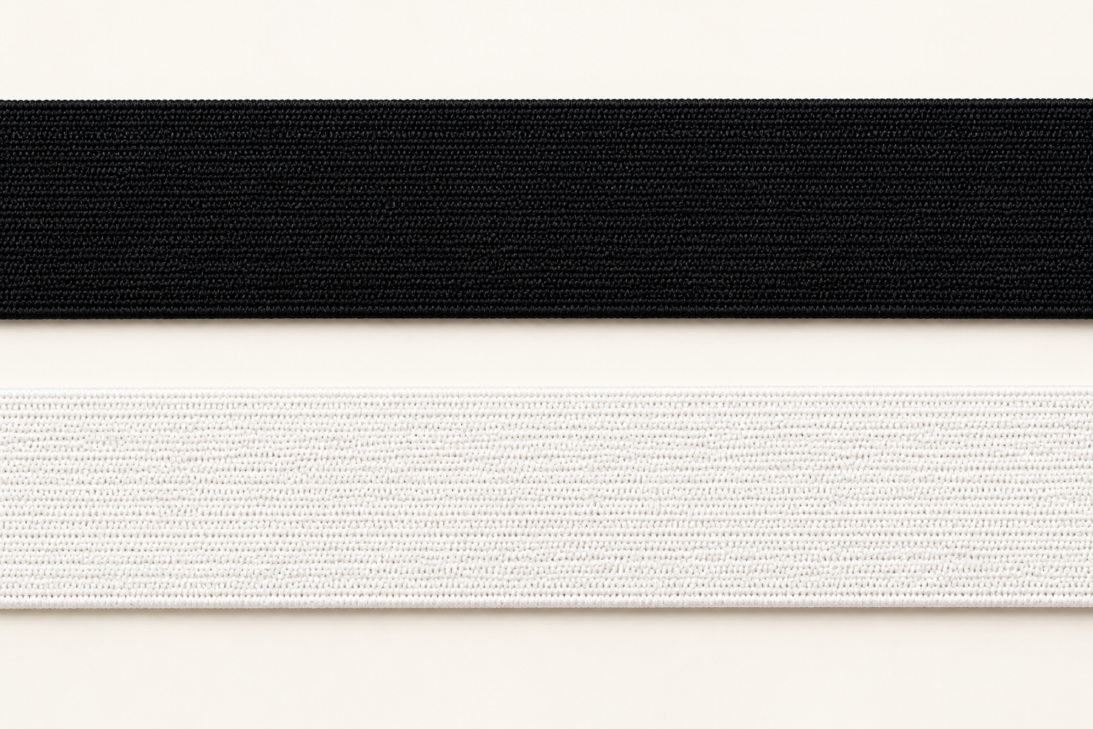 Black and white woven elastic-band detail